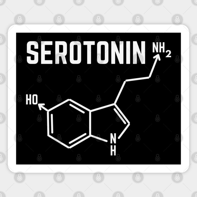Serotonin Molecule Sticker by Stylecombinator